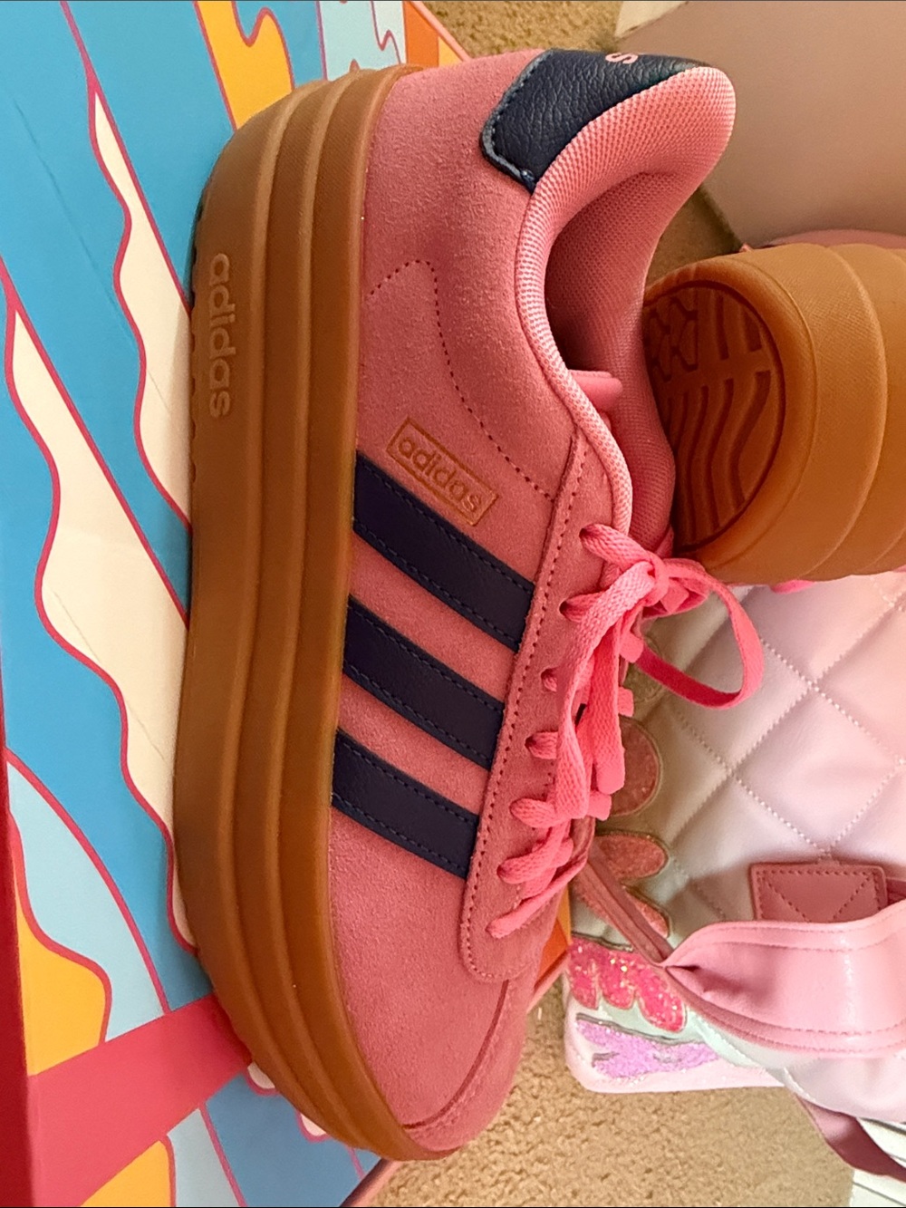 ADIDAS VL Court Bold Womens Platform Shoes - Picture 3 of 8
